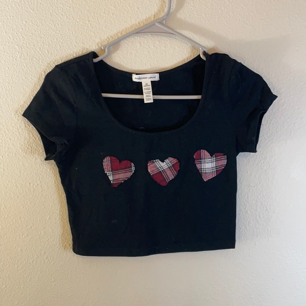 Black cropped top